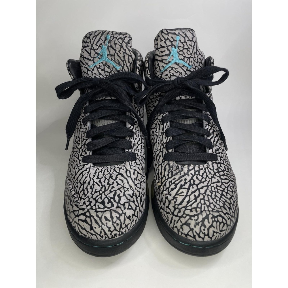 Sz 9.5  Nike Air Jordan 5 Retro 3Lab5 Elephant Print Black Gamma Blue